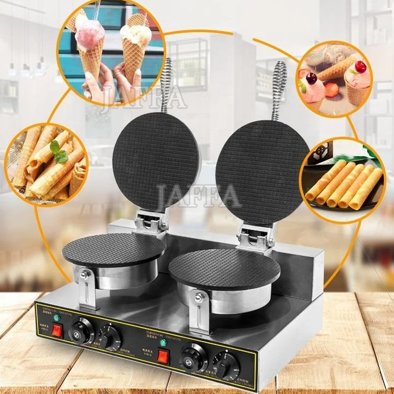 Electric Ice Cream Cone Maker Commercial Waffle Cone Machine 110V/220V Waffle Iron Cone Maker Egg Roll Cake Oven