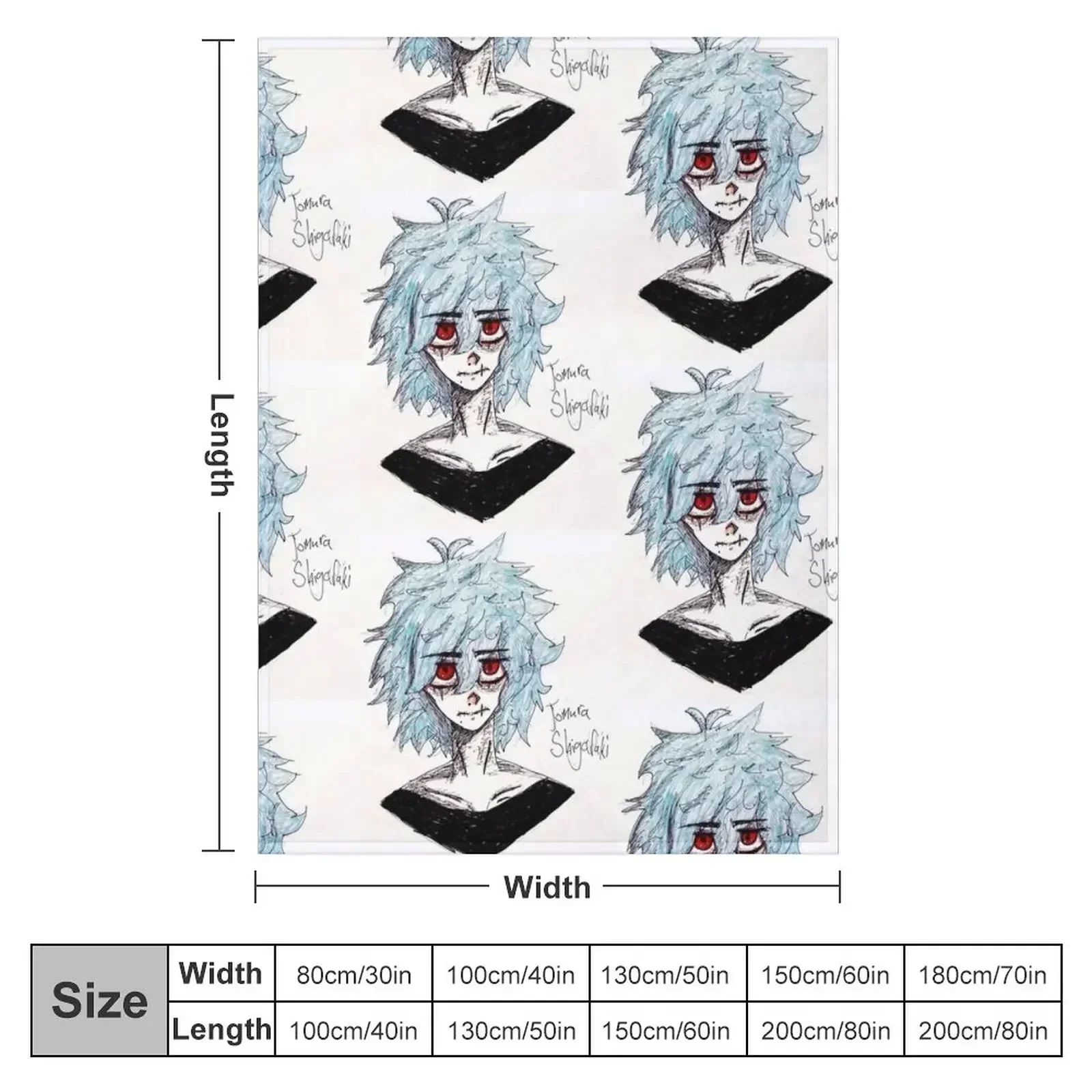 Tomura Shigaraki Throw Blanket Furrys Personalized Gift warm winter Blankets