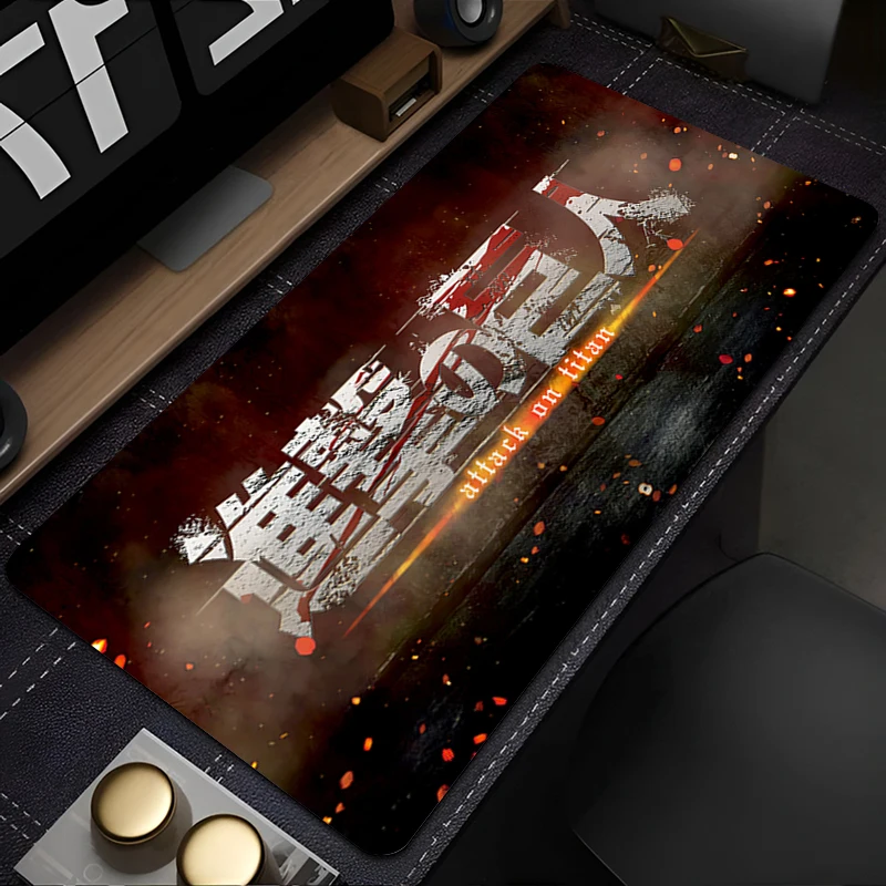 ملحقات الكمبيوتر، لوحة ماوس غير قابلة للانزلاق، سجادات ألعاب هجوم على لوحة ماوس Titan، لوحة مفاتيح مطاطية عالية الدقة، وسادة ماوس للكمبيوتر المحمول