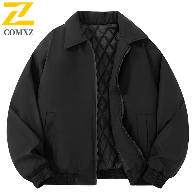 

COMXZ Мужская куртка Утолщенная походная дорожная морозостойкая парка с воротником-стойкой Деловая повседневная легкая зимняя новая мужская одежда