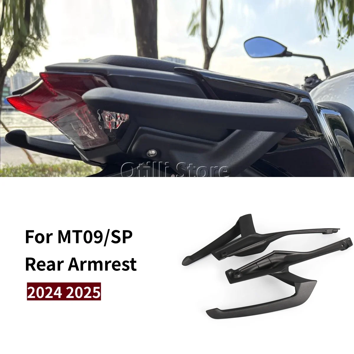 

Для YAMAHA MT-09 MT 09 MT09 SP 2024 2025 мотоциклетная задняя ручка, подлокотник, комплект заднего сиденья, пассажирская ручка, подлокотник