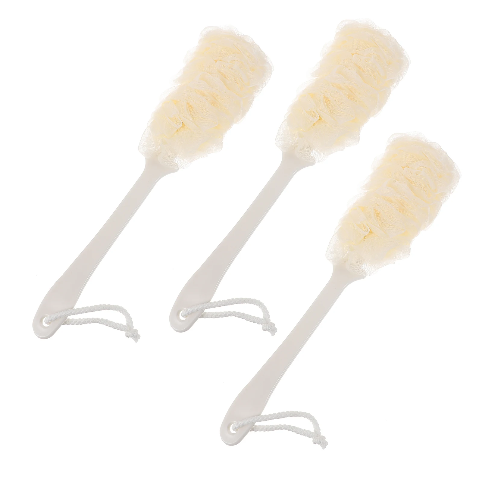 

3pcs Shower Brush Bath Ball Exfoliator Body Brushes Handle Scrubber Loofah Baby Handles Long Back Cleaning Safe