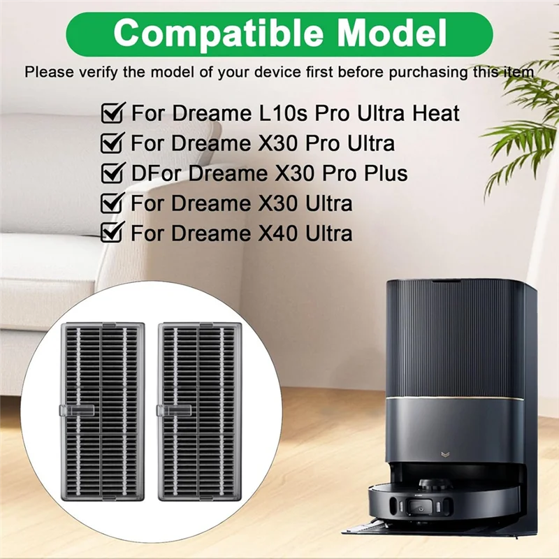 

Набор сменных фильтров HEPA для Dreame L10s Pro Ultra Heat/L10s Ultra Gen 2/X40 Ultra/L40 Ultra/X30 Ultra/Mova P50 Pro Ultra-A58
