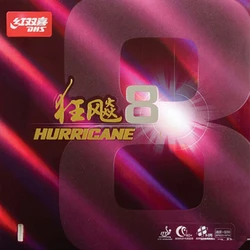 DHS Hurricane 8 Table Tennis Rubber DHS Hurricane-8 / H8 Pips-In Original DHS Ping Pong Sponge