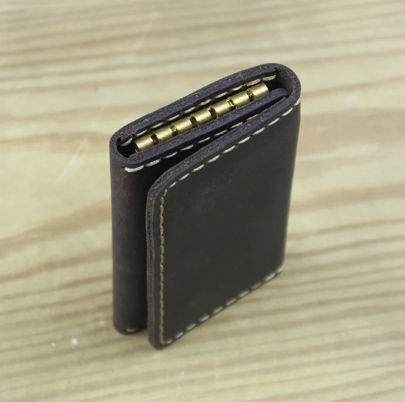 100% Handmade Vintage Genuine Leather Key Holder Men Wallet key case Women organizer Fashion pouch Bag