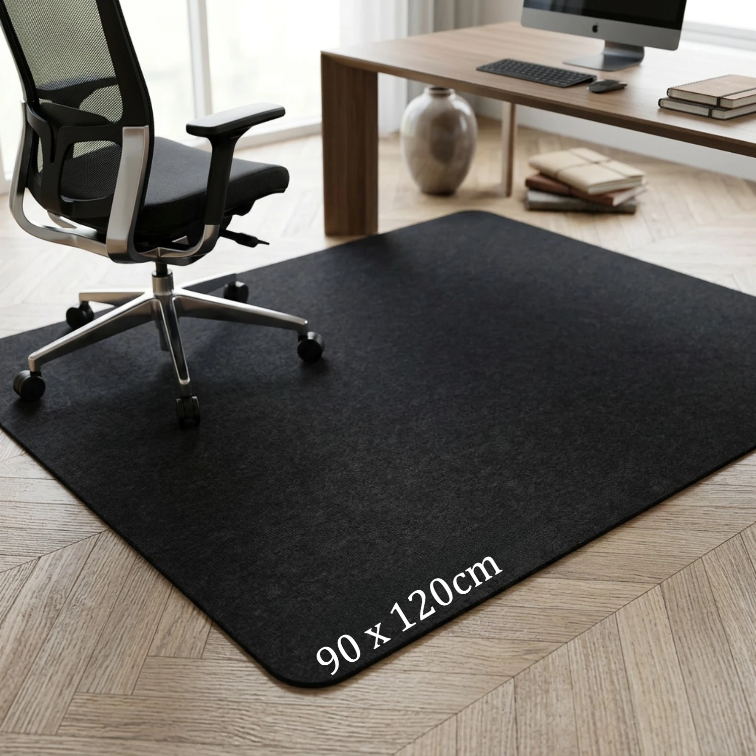 90x120cm Swivel Chair Cushion Made of Polyester Fiber Suitable for Hard Floors Smooth Roller Mats Desktop Rugs