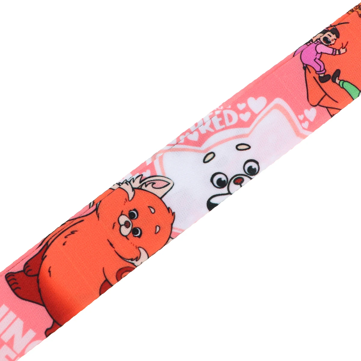 YQ1072 Movie Turning Red Keychain Lanyard Red Panda Phone Lanyard Girls Fashion Strap for ID Credit Card Holder Key Lariat Lasso