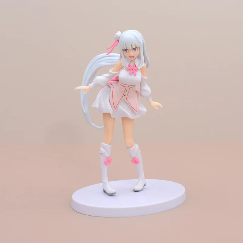 

Anime Character Re:Zero Kara Hajimeru Isekai Seikatsu Emilia Cute Girl Car Desktop Ornament Gift Small Figurines & Miniatures