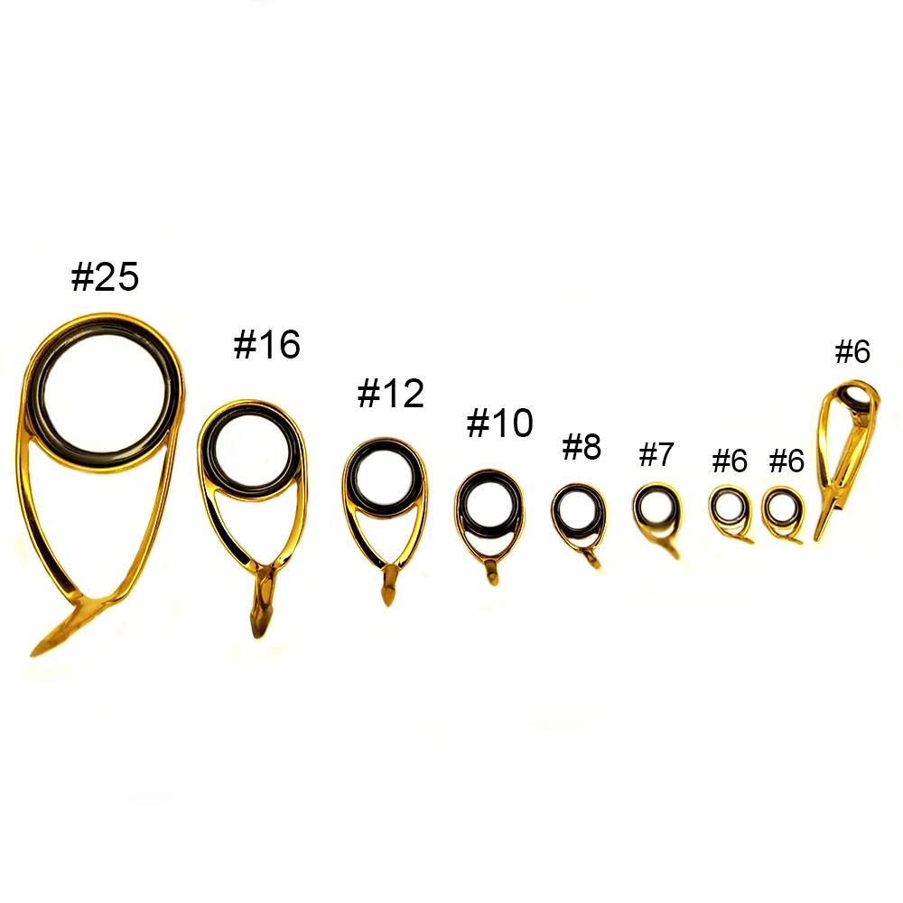Original Fuji Guide Set KW6-12 A Ring Edelstahlrahmen für Spinn- und Wurfangelruten-Bauer Sportzubehör – Detail 12