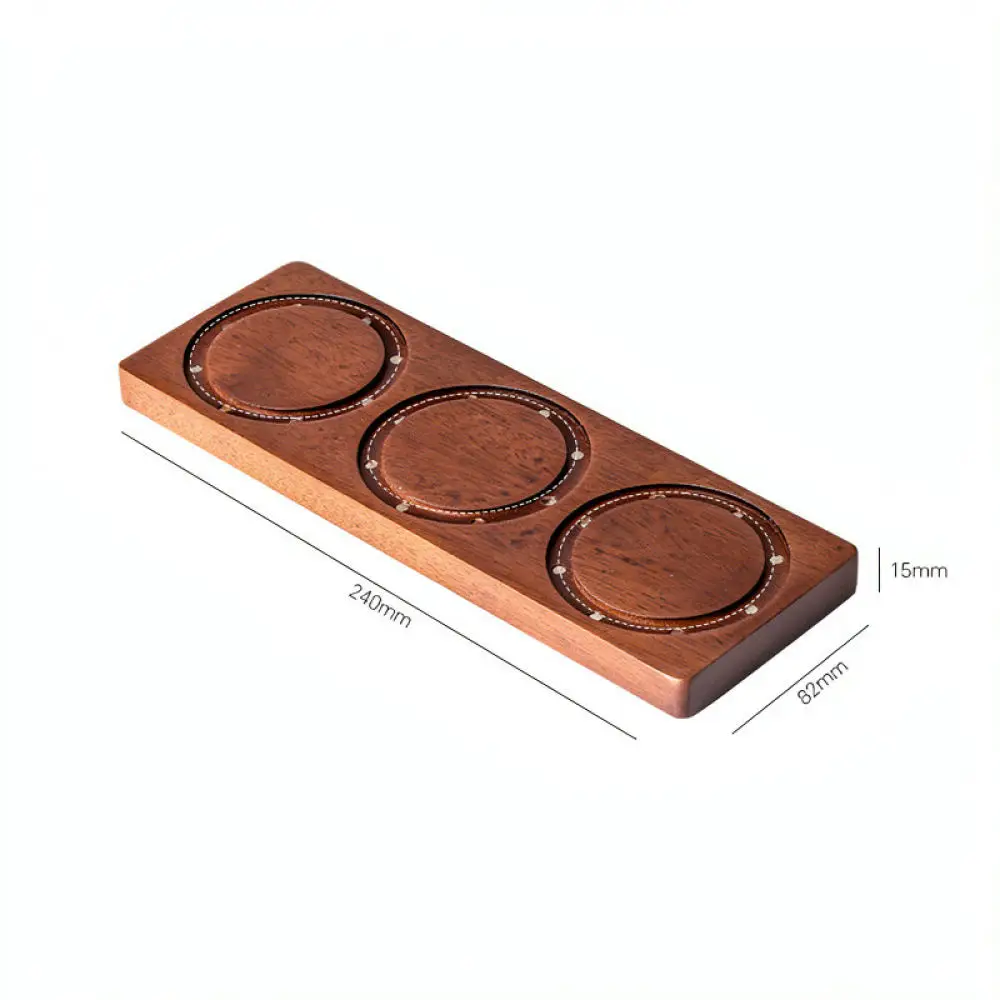 Solid Wood Espresso Accessory Holder Magnetic Wall Rack For 58mm Filter Basket Coffee Bar Storage Organizer Stand