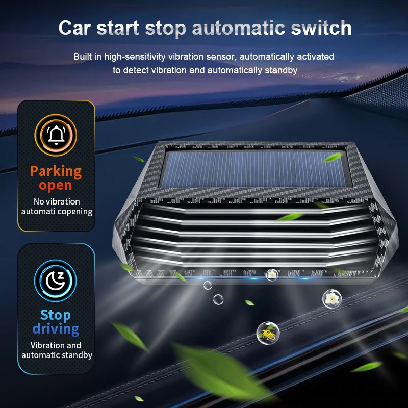 1pc Solar Air Purifier, Built-in Sensor, Used in the Car, Purifies Air, Clean Air, Fresh Air, Purification Generator, Intelligen - view 3