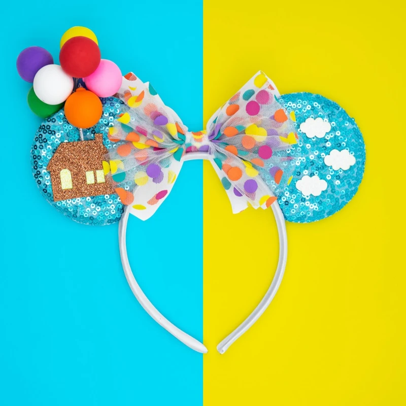 Colorful Pastel Balloon Hair Clips Matching Bow Ear Headband for Weekend Talent Show Celebration Lovely Style Fancy Accessory