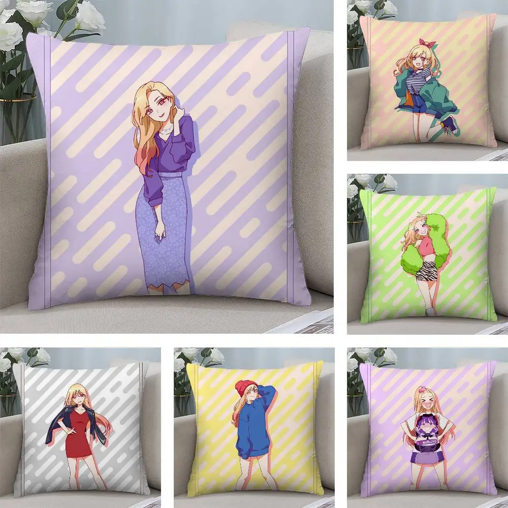 

My D-Dress Up Darling Pillow Case Plush Fabric Soft Double Sided Print Home Sofa High Quality Cushion Cover Throw