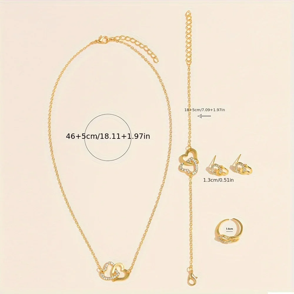 ساعة كوارتز مع ديكور من حجر الراين ، مؤشر دائري أنيق ، طقم مجوهرات إلكترونية ، هدية لأمي وصديقته ، 1: 5 ، تناظرية