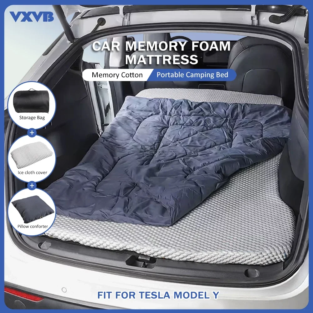 

2023 2024 Memory Foam Mattress Outdoor Mattress Travel Sleeping Inflatable Camping Bed Car Accessories