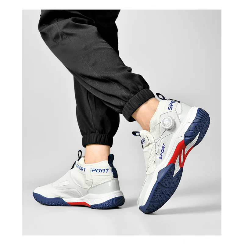 Tige en cuir imperméable, chaussures de sport doublées de polaire pour hommes-chaussures de course légères à semelle souple absorbant les chocs pour l'hiver, studen