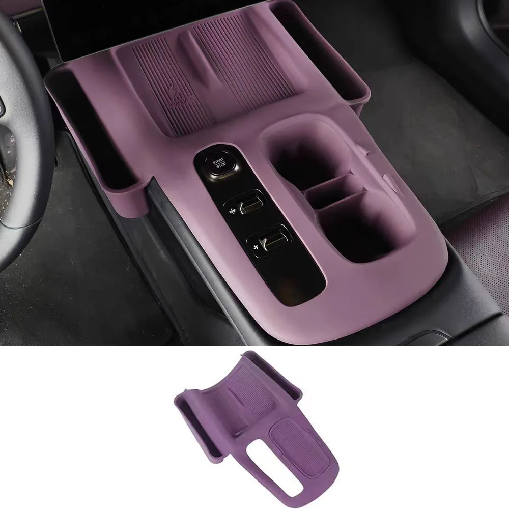 

For Xiaomi SU7 2025 2026 Central Control Water Cup Silicone Holder Wireless Charging Pad Anti Slip Storage Cover Protective Pad