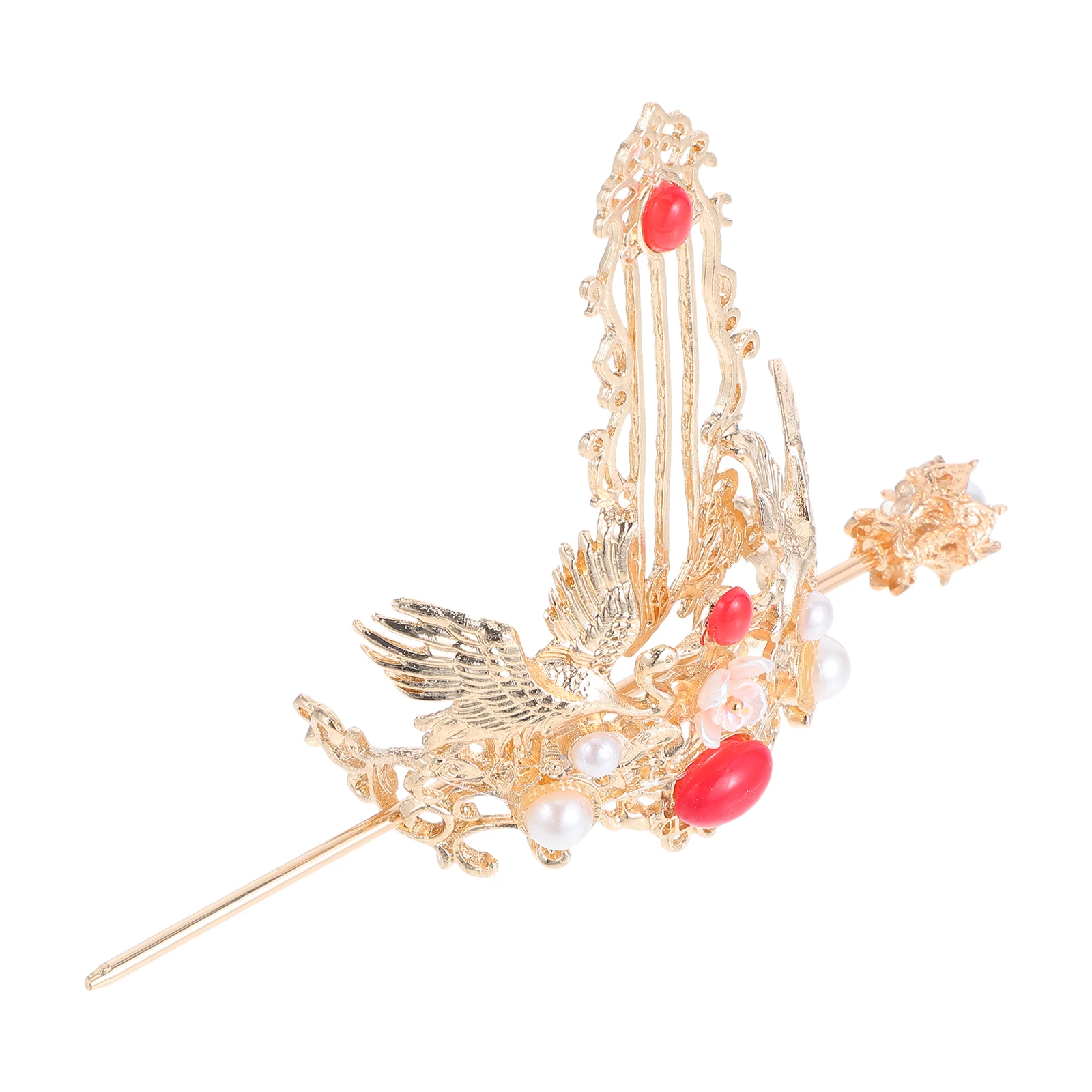 

1 Set Chinese Vintage Hair Stick Crown Pin For Women Retro Elegant Hair Accessories Wedding Party Cosplay Style