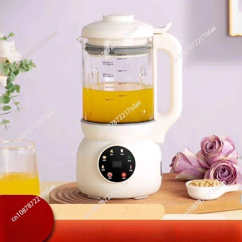 220V 1000ML Electric Multifunctional Blender, Automatic Soybean Milk Maker, Fruit Juicer Rice Paste Water Boiling Kettle