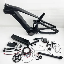 full suspension electric bike carbon fiber frame for 52v 1000w bafang M620 Motor and 52v Battery