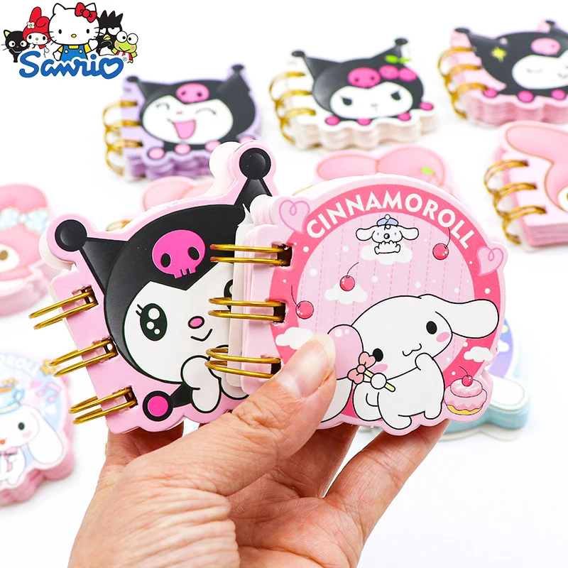 

16pcs Sanrio Cartoon Mini Coil Book Kuromi Melody Notebook Kawaii Cinnamoroll Student Anime Diary Wholesale