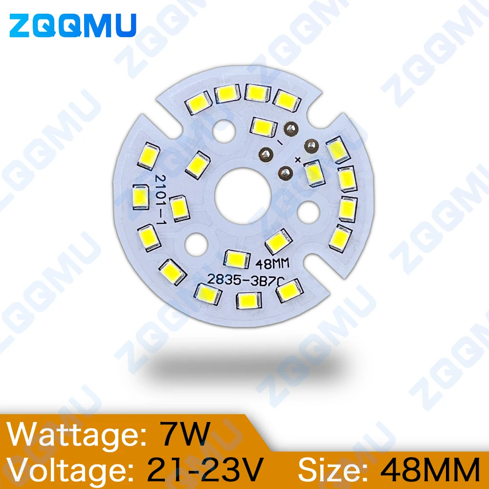 7W High Brightness LED 48 56 65 MM Light Board SMD2835 White Warm Neutral light Panel PCB With LED For DIY Ceiling Bulb Light