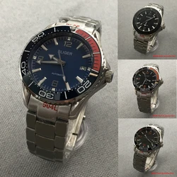 BLIGER Orange Black Bezel Mechanical Men's Watch NH35 MIYOTA 8215 PT5000 Movement Sapphire Glass Men's Watch