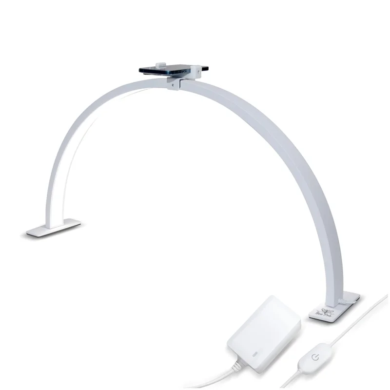 

A34R Art Table Half Moon Lamp: Half Moon Suitable For Manicure - Arched Art Lamp Table Lamp With Phone Holder US Plug