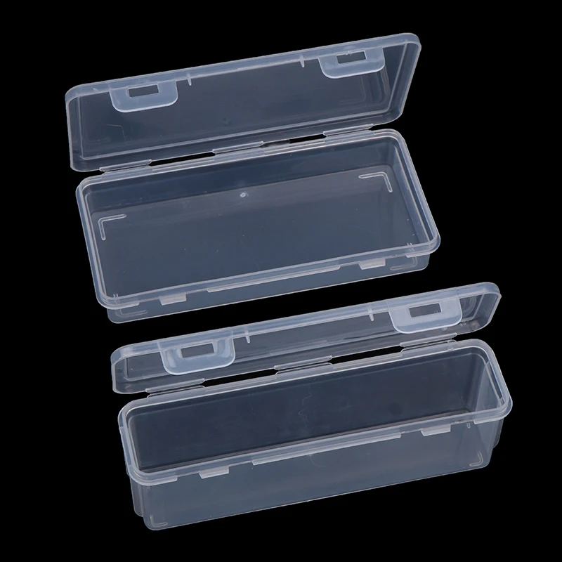 1PC Storage Organizer Box Large Capacity Plastic Pencil Box Stackable Translucent Clear Pen Box Office Supplies