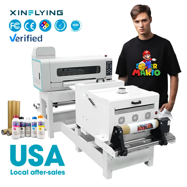 XinFlying Local After-sales DTF Printer A2 Dual Heads I1600 Powder with Textil for Shaker Printer Printing Impresora DTF 42cm