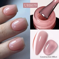 UR SUGAR 7ml Gel base in gomma di cristallo nudo Colore naturale Semi permanente Soak off Gel UV LED Smalto per nail art