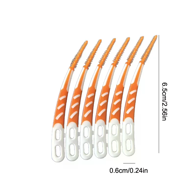 1/5 صندوق بين الأسنان سيليكون فرش الأسنان عصا المسواك بين الأسنان فرش تنظيف الأسنان فرشاة العناية بالأسنان خيط تنظيف الأسنان #6