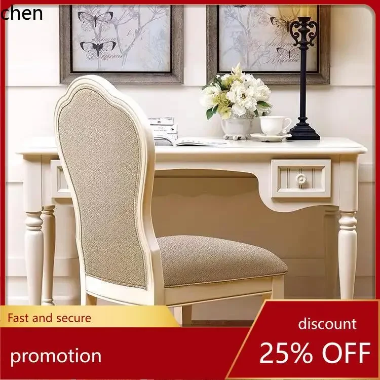 solid wood desk boss home study retro computer writing and chair floor decoration supplies
