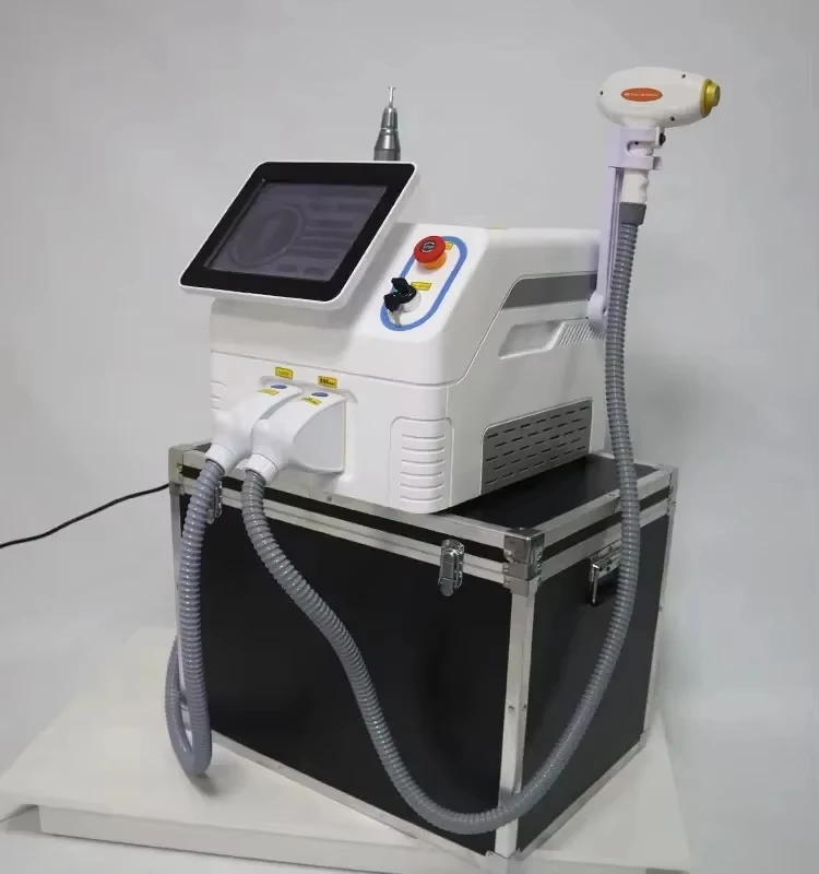 Professional 2 IN 1 Diode Laser Hair Removal Machine Picosecond Qswitch ND YAG 1064NM Tattoo Removal 3 Waves Device