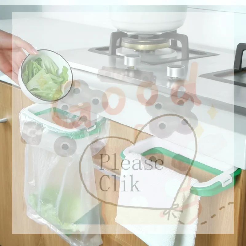 【HG】Trash Garbage Hanging Bag Hanger Kitchen Support Cabinet Stand Trash Rack Home Kitchen Waste Bag Storage Holder Fixing Fram