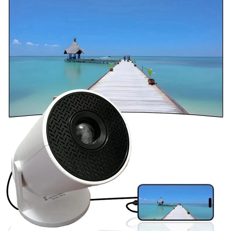 Y200 Mobile Phone Cable Connection With The Same Screen Projector Portable -Compatible Projector 180 Degree Rotation