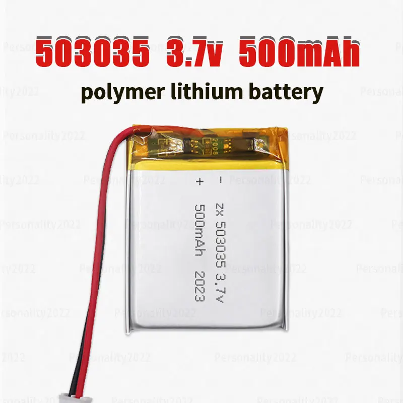 

500mAh Battery 3.7V Li 503035 Lipo Lithium Polymer Batteries for Mobile Phone Balance Car Bluetooth Headset Pet Drinker Audio