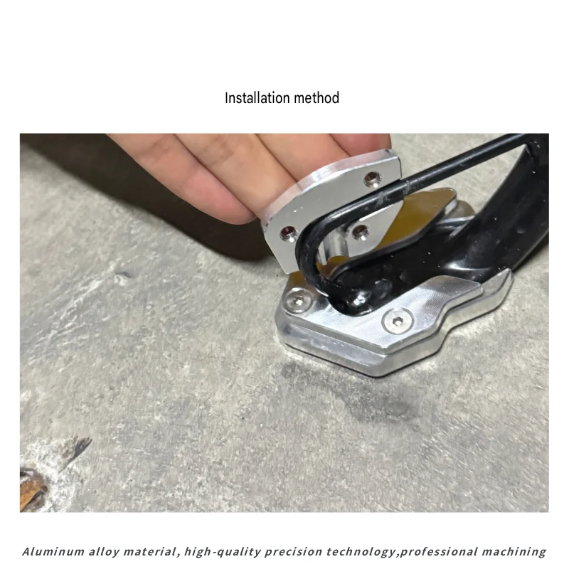 FOR NS150LA CNC Aluminum Side Stand Enlarger Base Anti-Slip Kickstand Auxiliary Block for Motorcycle Widened Resistant to Sun