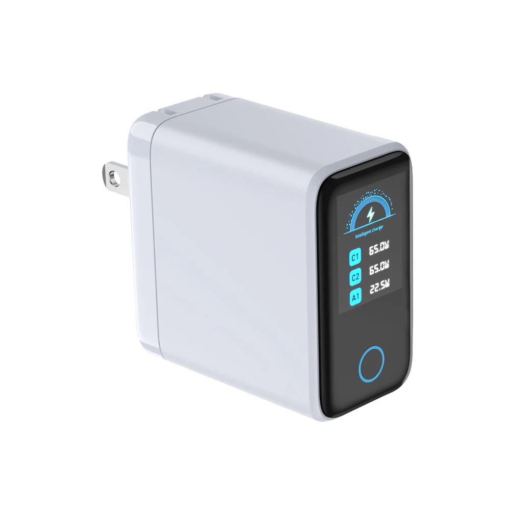 New 65W PD3.0 Wall GaN Charging Station with LCD Digital Screen Fast Charger for Laptop, iPhone 17 , Samsung, iPad Dropshipping 6