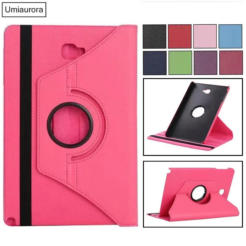 

For Samsung Tab A6 10.1 inch 2016 SM-T580 SM-T585 S Pen SM-P580 P585 360 Rotating Stand Tablet Case Funda Flip PU Leather Cover