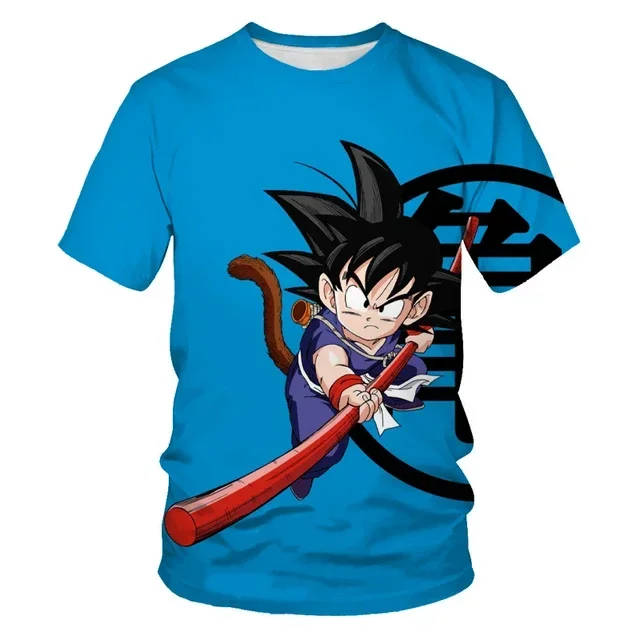 

Dragon Ball T Shirt Kids Tops Tee Anime Figures Son Goku Super Saiyan T-shirt Boys Men Women Clothes Summer Short Sleeve