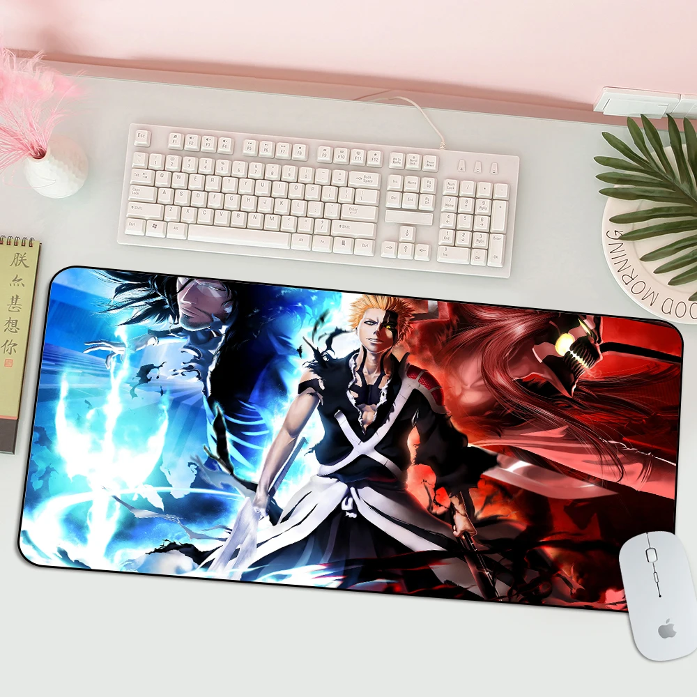 

Bleach Ichigo and Rukia Gaming Rubber Mat Soft Laptop Desktop Keyboard Table Computer Office Accessories Xxl Mousepad Game Mats