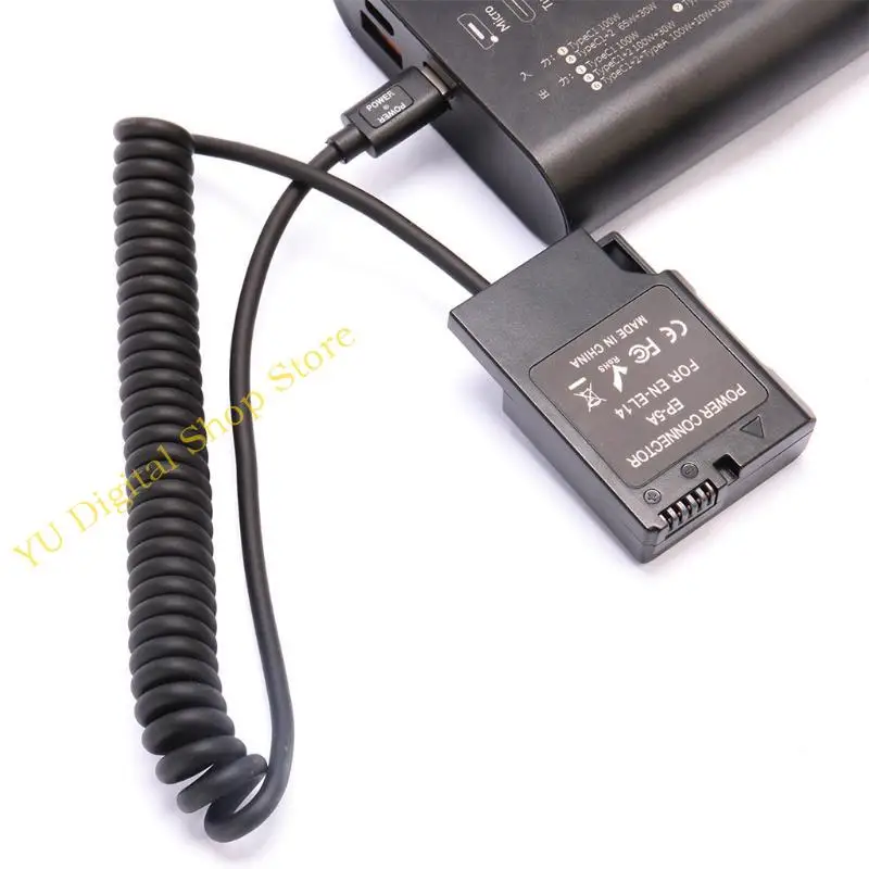 96BA EN-EL14 Dummy Battery Coupler Adapter Dummy Battery Coupler
