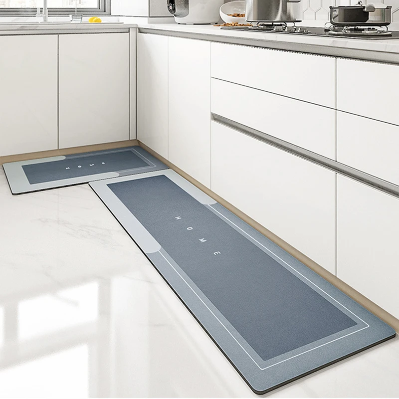 Super Absorbent Kitchen Floor Mat Diatom Mud Pad Bath Pad Anti-Slip Carpet Kitchen Easy Clean Rectangle Mat Long Strip Carpet