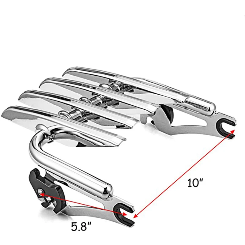 Steel Motorcycle Detachable Two-up Stealth Luggage Rack For Harley Touring Road King Street Glide Electra Glide Road Glide 09-22