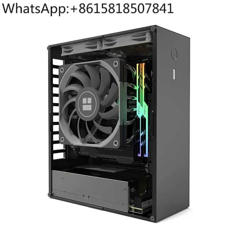 4-Liter mini A24-V3 2.0 nuclear display 1u power supply itx chassis, all aluminum alloy