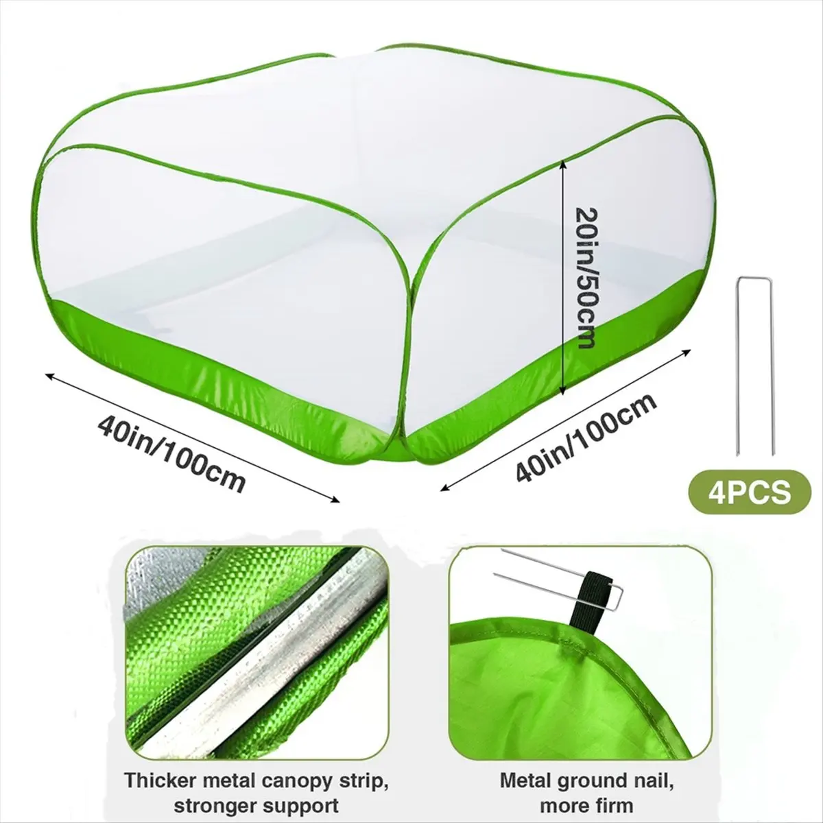 AA83 Garden Mesh Plant Cover Outdoor Plant Protector Mesh Plant Enclosure Raised Bed Garden Bird and Protection Guard