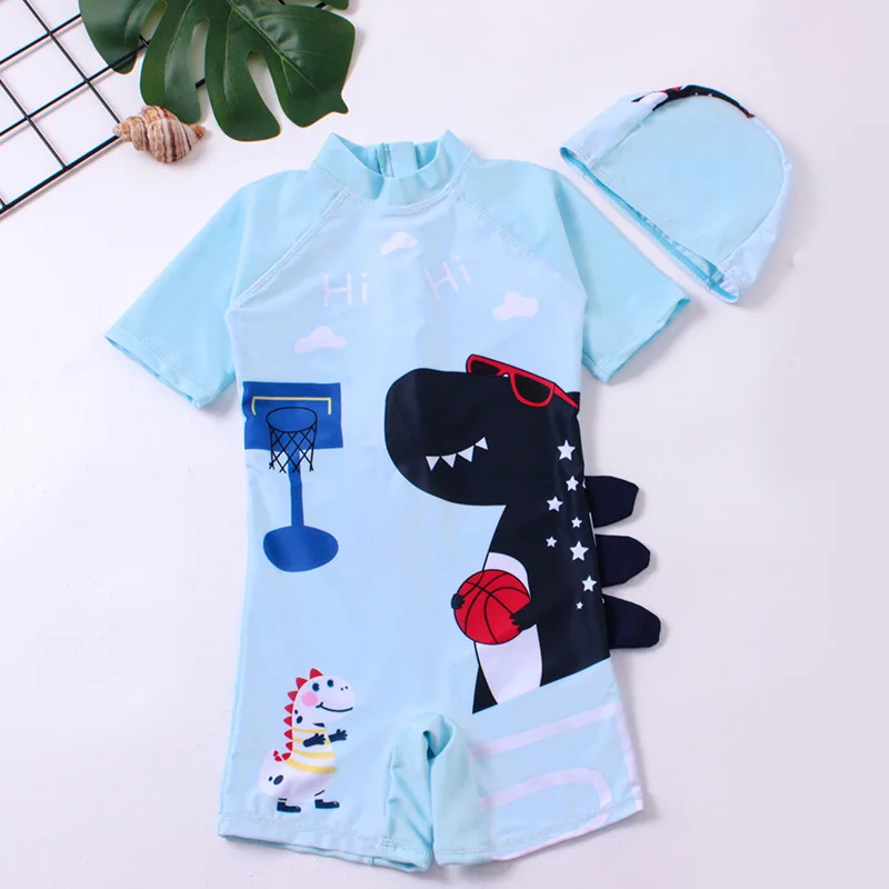 New Mermaid Unicorn Children Swimsuit Baby Girl Boy One Piece Printing Infant Dinosaur Cartoon Quick Drying Hot Spring Swimwear