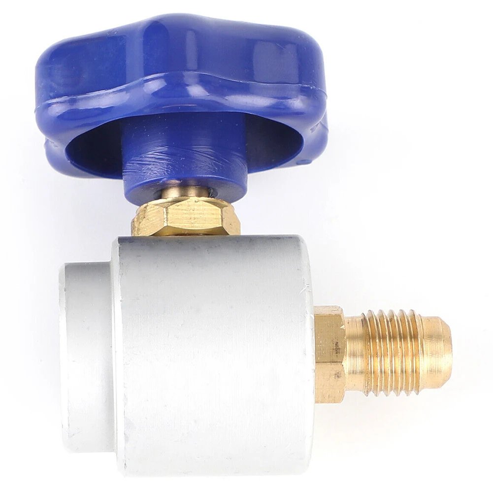 

1/4" 1/2" Can Tap Valve Refrigerantion Dispenser W/ Self Sealing Tank Adapter Aluminum Brass Self-sealing Valve Cover HVAC Tools