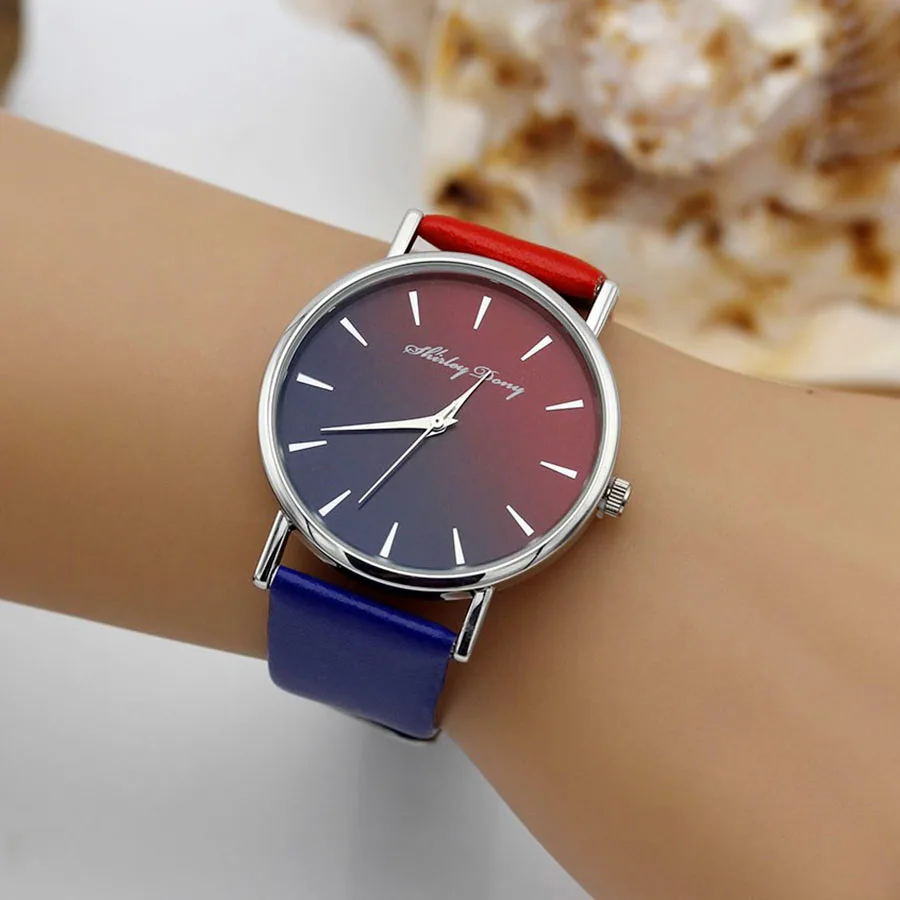 2 Gradient Ramp Color Watchstrap Luxury Women Watches New Ladies Casual Clock Female Quartz Wristwatches Feminino Zegarek Damski